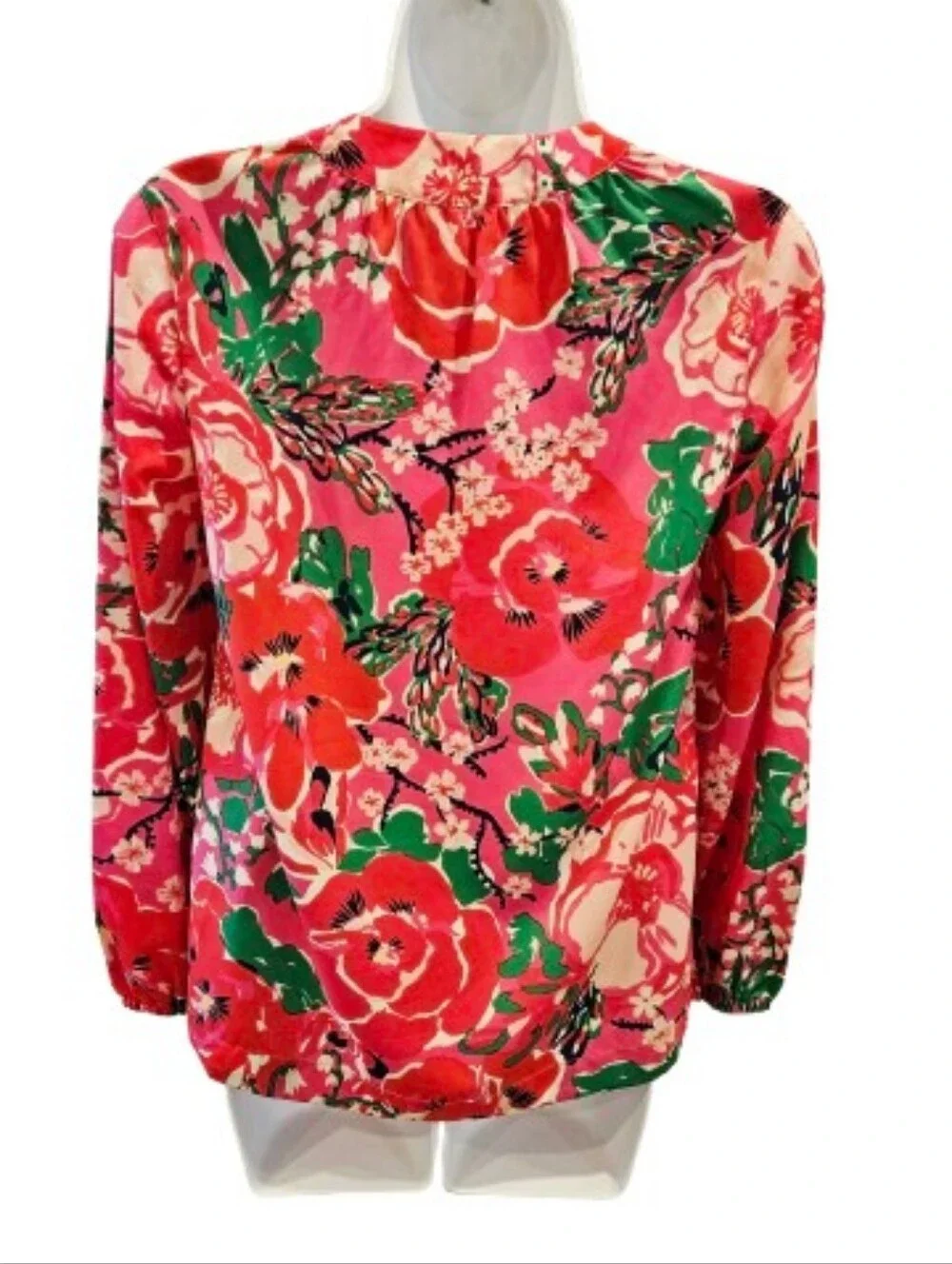 NWOT Lilly Pulitzer Alina Blouse Small Thing Called Love Floral Pink Green XS